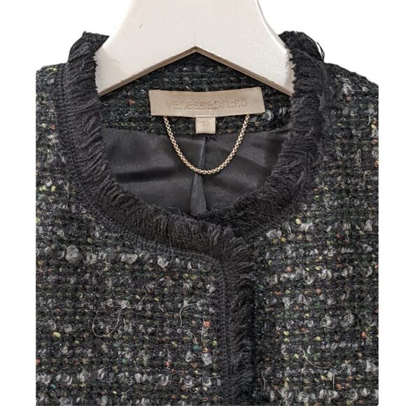 Vanessa Bruno LATVIA Women's Charcoal Grey Tweed Jacket Size 38 - Picture 6 of 12